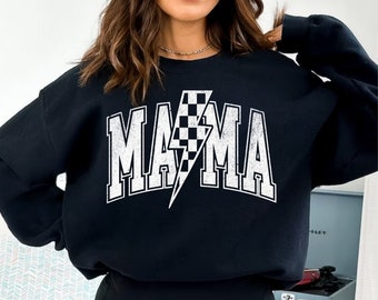 Mama Lightning Bolt SVG PNG, Mama Svg, Mama Png, Mama Shirt Svg, Mom Life Png, Mama sublimatie, Retro Mama Svg, Instant Download