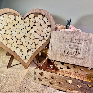 Unique Guest book, Wedding Ceremony Decor, Guest Book Alternative, Wood Decorations, Drop Box Heart, Bridal Shower Gift, Guest Book Sign