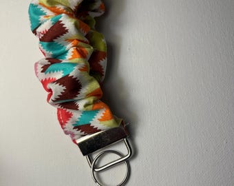 Cotton Scrunchie Wristlet Keychain: Hands-Free Key Fob