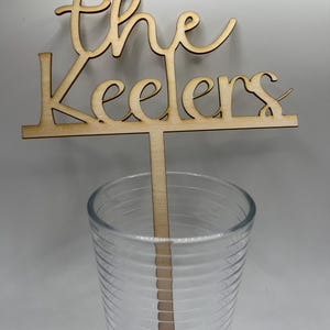 Wedding Cake Topper Personalized, Modern Acrylic Cake Decor, Custom Last Name Design for Your Special Day