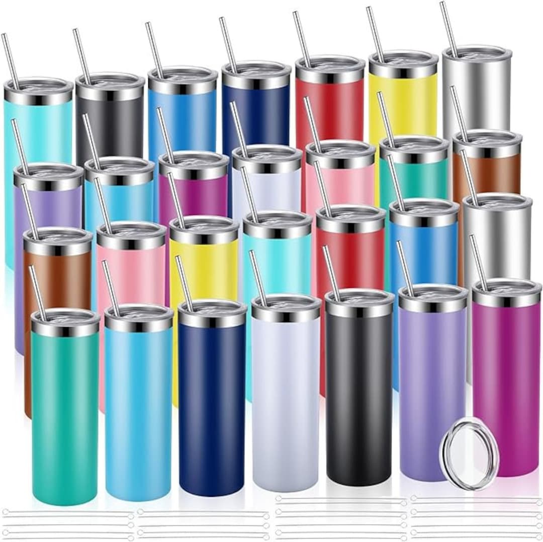 Personalized 20oz Stainless Steel Tumbler With Lid, Straw, and Cleaner ...