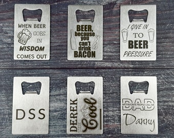 Personalized/Customizable Stainless Steel Bottle Opener