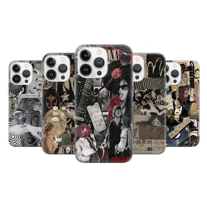 Custodia per telefono con collage grunge, estetica preppy e carina, per iPhone 16, 15, 14, 13, 12, 11 Pro Max, 8 Plus X, Samsung Galaxy S24, S23, S22, S20 Ultra