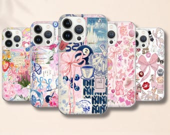 Coquette Collage Phone Case, iPhone 16 Samsung Galaxy, Preppy Collage Design