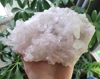 Natural Lithium Quartz Crystal Cluster Points Metaphysical Healing