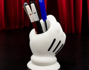 Mickey Mouse Hand Designed Pencil Holder, Brush Holder, Decorative Desktop Organizer