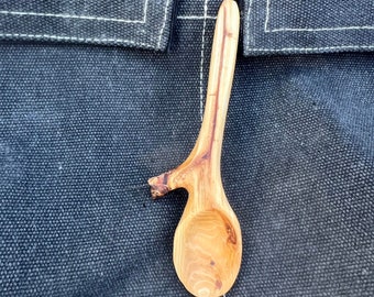 Redwood salt spoon