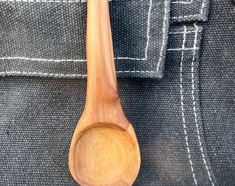 Apple wood salt spoon