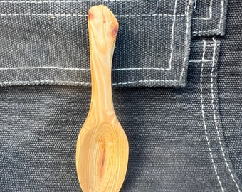 Redwood salt spoon