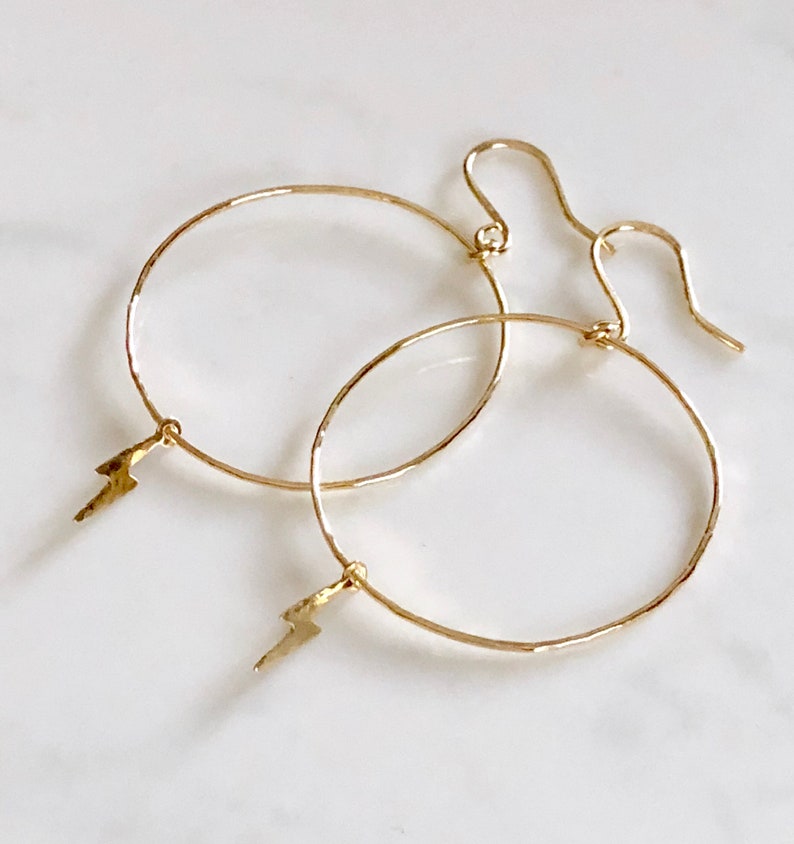 Slender Lightning Bolt Earrings