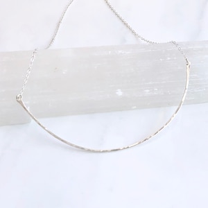 Curved bar choker-sterling silver
