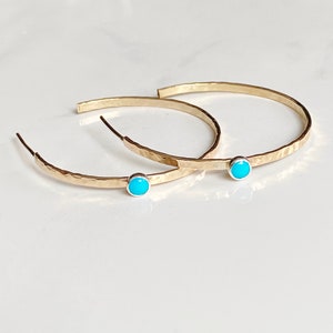 Modern turquoise hoops