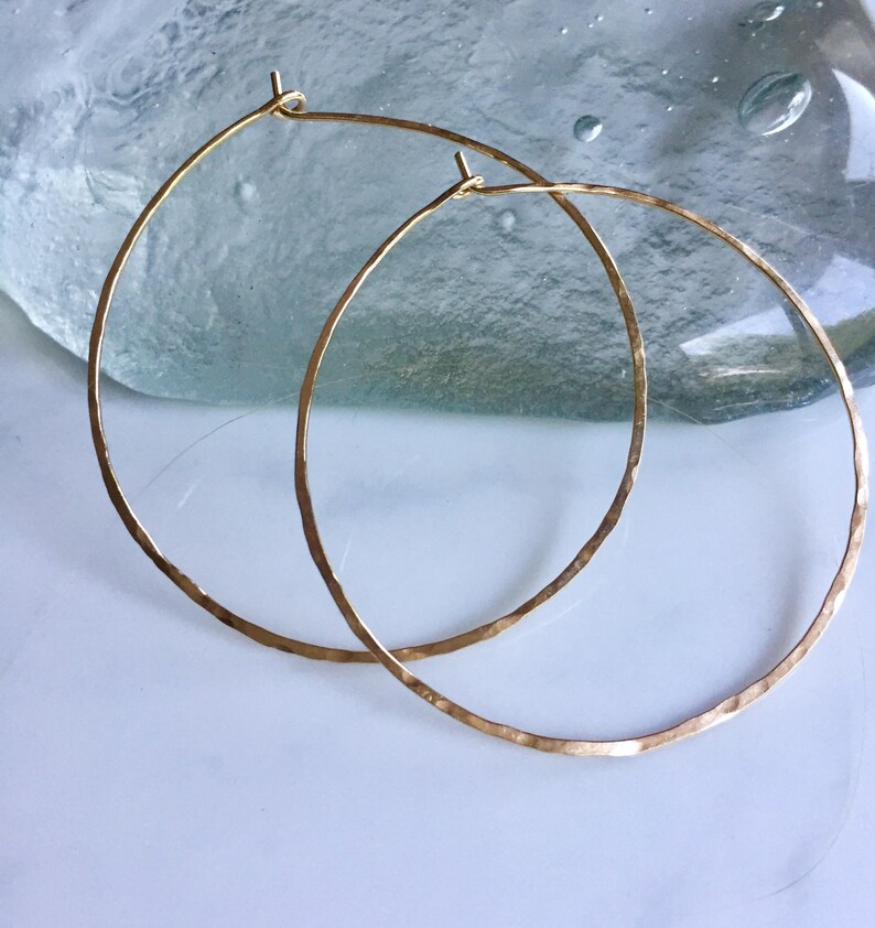 Large circle hoop-14kt gf