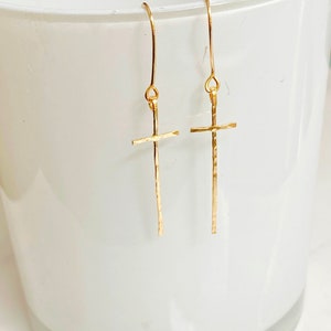 Modern cross earrings