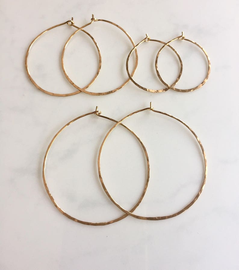 Large circle hoop-14kt gf
