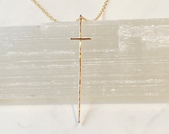 Modern cross necklace