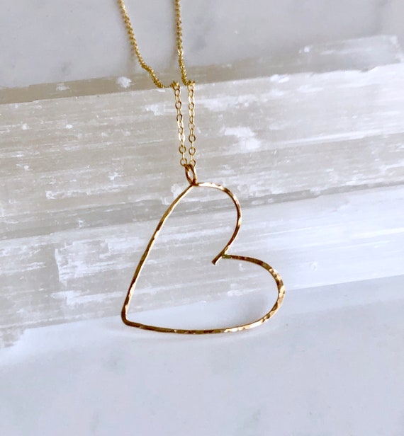 Sideways Heart Necklace-sterling silver – Adele Gilani Art Gallery