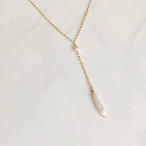 Pearl lariat necklace