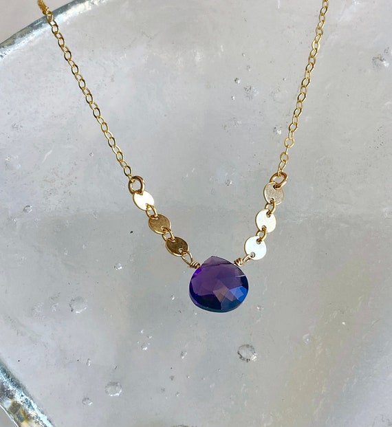 Amethyst sale teardrop necklace