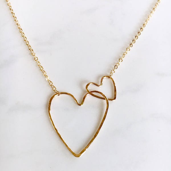 Interlocking hearts necklace