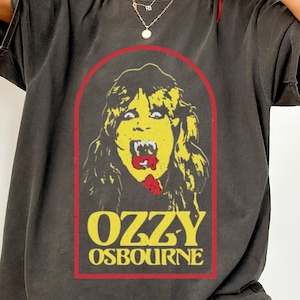 Vintage Ozzy Osbourne Graphic Shirt ,Comfort Colors Vintage Rock Tee,Retro Heavy Metal Shirt Black Sabbath Band Tee Rock Lovers Gift