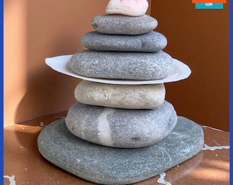 Stone Sculpture Stacking Stones Pyramid of Stones Zen Stones Beach Stone Balancing Stones Balancing Rocks Meditation Rocks Unusual Gift