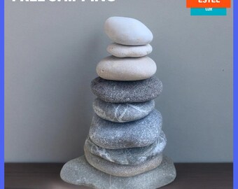 Stone Sculpture Stacking Stones Pyramid of Stones Zen Stones Beach Stone Balancing Stones Balancing Rocks Meditation Rocks Unusual Gift