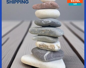 Zen Beach Pebbles for Balancing and Stress Relief Sea Stones for Meditation and Relaxation  Meditation Rocks Set  Balancing and Inner Peace