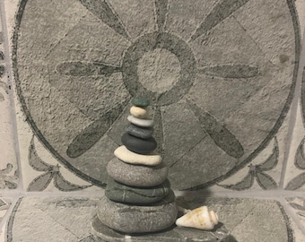 Sea Stone and Shell Handmade Gift Statue Sea Stones for Crafts Beach Pebbles Aquarium Decor Natural Home Gift Natural Decor Prezent