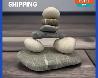 Stone Sculpture Stacking Stones Pyramid of Stones Zen Stones Beach Stone Balancing Stones Balancing Rocks Meditation Rocks Unusual Gift