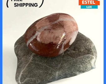 Set of 2 Beautiful Mediterranean Sea Stones Coastal Pebbles Rocks for Crafts Gift for Friend Beach Stone Pebbles for Rock Art Gift Friend