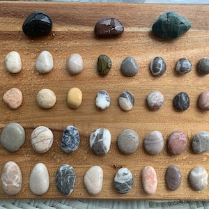Set of multi-colored sea stones for needlework - 43 pcs Sea Stones for Crafts, Pebbles for Plants Wholesale Terrarium Stones Aquarium Decor