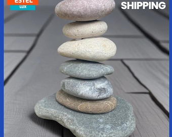 Stone Sculpture Stacking Stones Pyramid of Stones Zen Stones Beach Stone Balancing Stones Balancing Rocks Meditation Rocks Unusual Gift