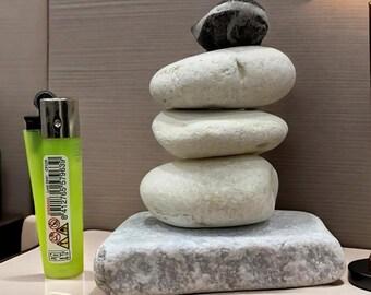 Meditation  White stone Set Balancing Stones Stone stacking Beach stone Beach pebbles Balancing stone set Sea stone set Stress Relief Gift