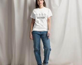 Unisex White Heavy Cotton Tee, Graphic Tee, Trendy Tee, Halloween Gift, Cotton T-shirt , All-season T-shirt, Christmas Gift UnisexClassicTee