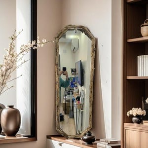 Handmade Driftwood Mirror 120-40cm (44-15 inc)/ Driftwood Mirror / Sea Driftwood / Handmade Mirror / Custom Made Mirror / Driftwood Art