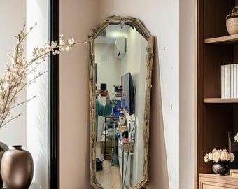 Handmade Driftwood Mirror 120-40cm (44-15 inc)/ Driftwood Mirror / Sea Driftwood / Handmade Mirror / Custom Made Mirror / Driftwood Art
