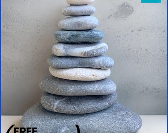 Meditation  Sea Stone Set Balancing Stones Stone stacking Beach stone Beach pebbles Balancing stone set Sea stone set Stress Relief Gift