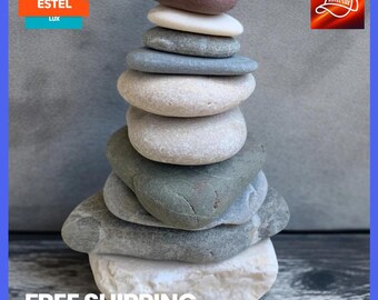 Meditation stone set Balancing stones Stone stacking Beach stone Beach pebbles Balancing stone set Sea stone set  Mindfulness Gift