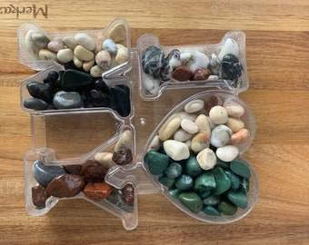 Lovely mosaic set of decorative colorful sea stones Stones for art supplies Eco-friendly craft Natural sea stones for various crafts