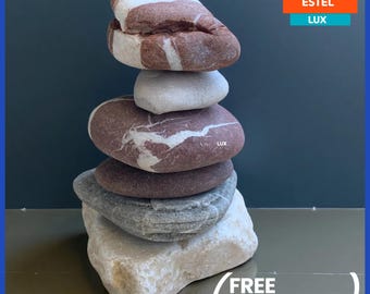 Meditation  Sea Stone Set Balancing Stones Stone stacking Beach stone Beach pebbles Balancing stone set Sea stone set Stress Relief Gift