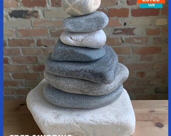 Zen Beach Pebbles for Balancing and Stress Relief Sea Stones for Meditation and Relaxation  Meditation Rocks Set  Balancing and Inner Peace