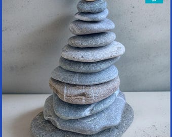 Stone Sculpture Stacking Stones Pyramid of Stones Zen Stones Beach Stone Balancing Stones Balancing Rocks Meditation Rocks Unusual Gift