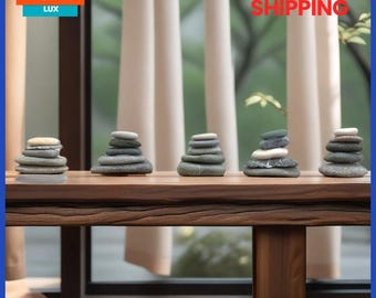Long Zen Beach Pebbles for Balancing Stacking  Sea Stones for Meditation Relaxation Rocks Set Sea Pebble Stress Relief and Inner Peace