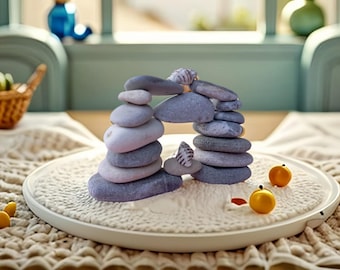 Harmony Beach Stones | Calming Sea Pebbles | Balancing Zen Rock Collectionranquility Stones Kit |Stone Stacking | Sea Pebbles Meditation Set