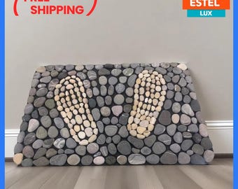 Natural Stone Foot Massage Mat - Relaxation and Healing for Your Feet - 14*21 Inch(40см*60см) -  Foot Relaxation Tool Reflexology Mat