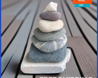 Stone Sculpture Stacking Stones Pyramid of Stones Zen Stones Beach Stone Balancing Stones Balancing Rocks Meditation Rocks Unusual Gift