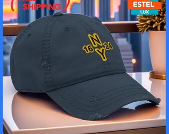 Vintage NY Baseball Cap – Distressed Dad Hat – New York Lovers Gift – Patriotic NYC Cap – Golf Hat – Adjustable Unisex Cap