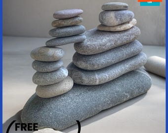 Zen Beach Pebbles for Balancing and Stress Relief Sea Stones for Meditation and Relaxation  Meditation Rocks Set  Balancing and Inner Peace