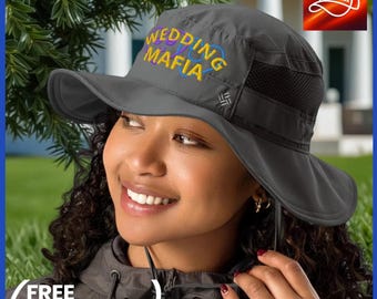 Columbia Booney Hat – Wedding Mafia Embroidered Sun Hat for Fishing, Hunting, Outdoor Adventure | Free Worldwide Shipping